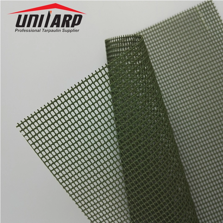 Weather Resistant Safety Construction Net 240GSM Vinyl PVC Coated Mesh Fabrics