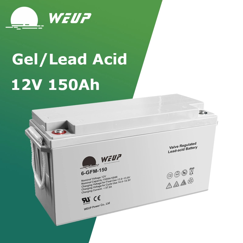 12V 150 AMP AGM Dee de celda de plomo ácido[ batería de ciclo 12V 150ah válvula inundada de plomo ácido regulado batería solar