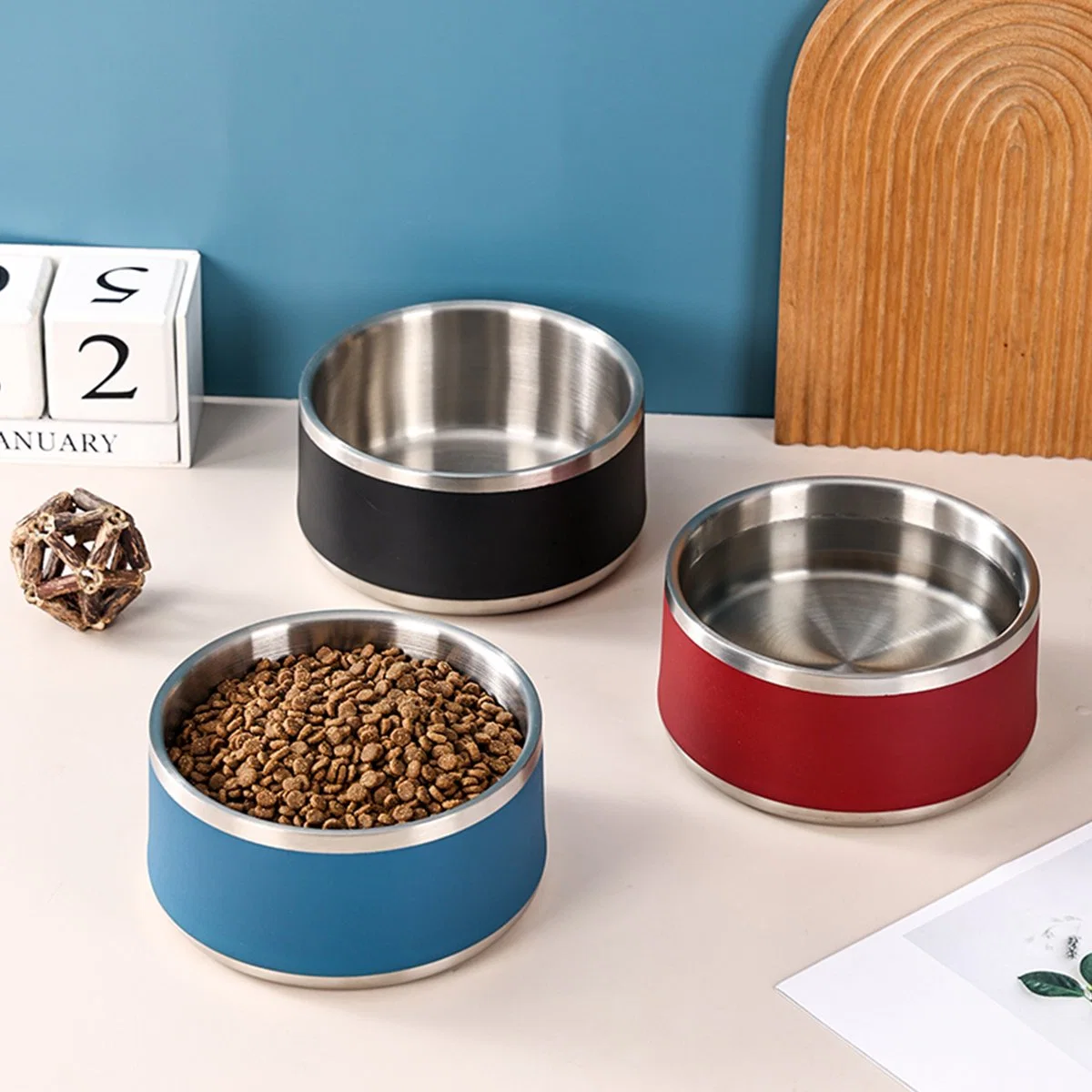 Portable Travelling Stainless Steel Pet Food Cat Bowl