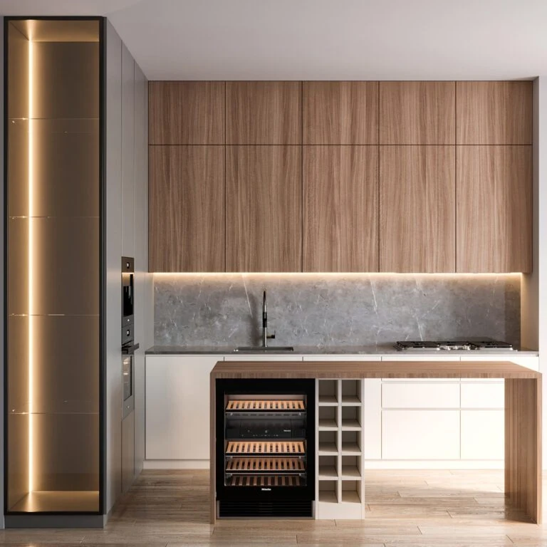 PA móveis de cozinha em madeira maciça armário moderno armários de conjuntos personalizados Cozinha armário cozinha cozinha