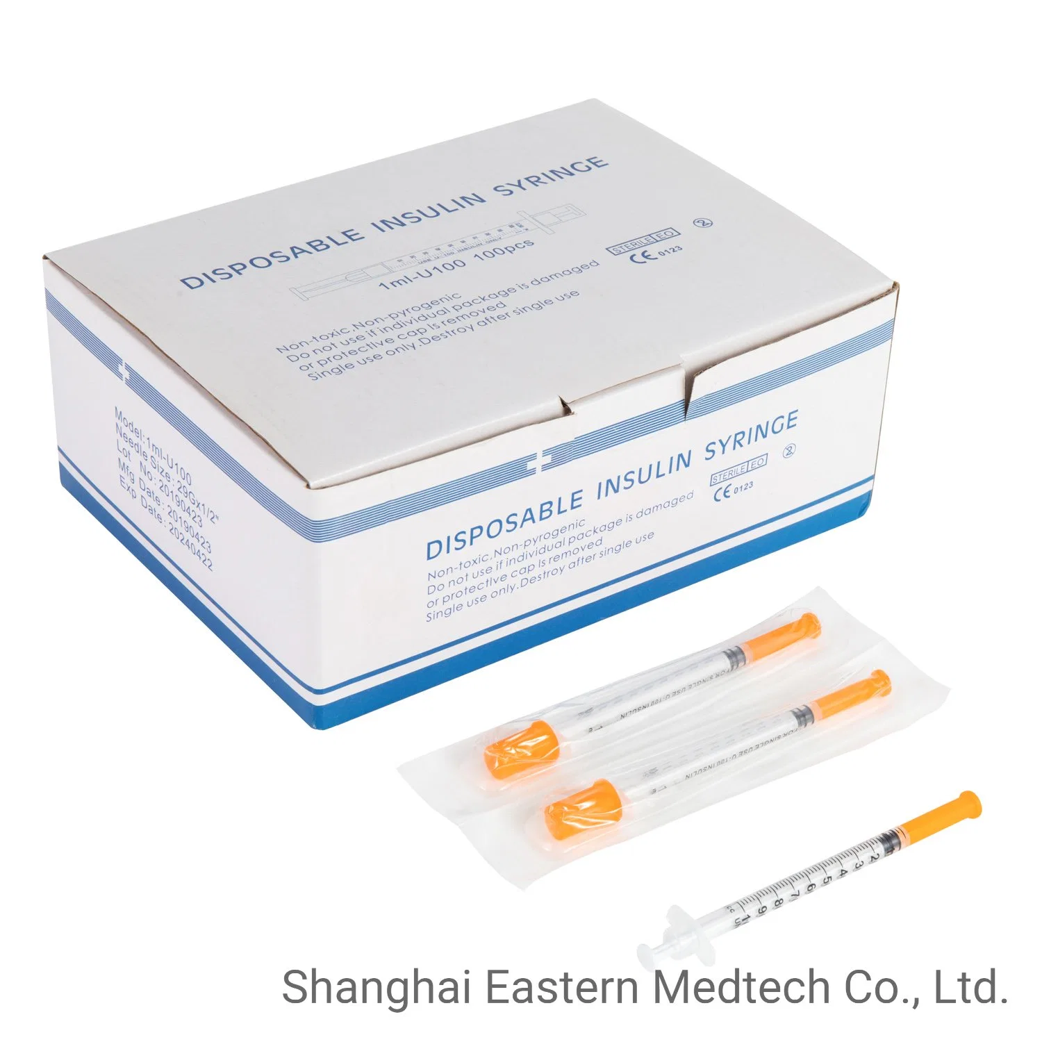 Hospital Equipment China Wholesale/Supplier Insulin Injection Disposable Sterile U-100 Insulin Syringe