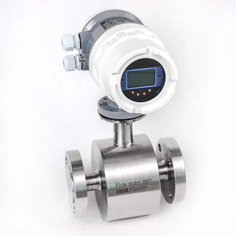 Acid Resistance PTFE Liner Ss 316L Electromagnetic Flow Meter for Sulfuric Acid