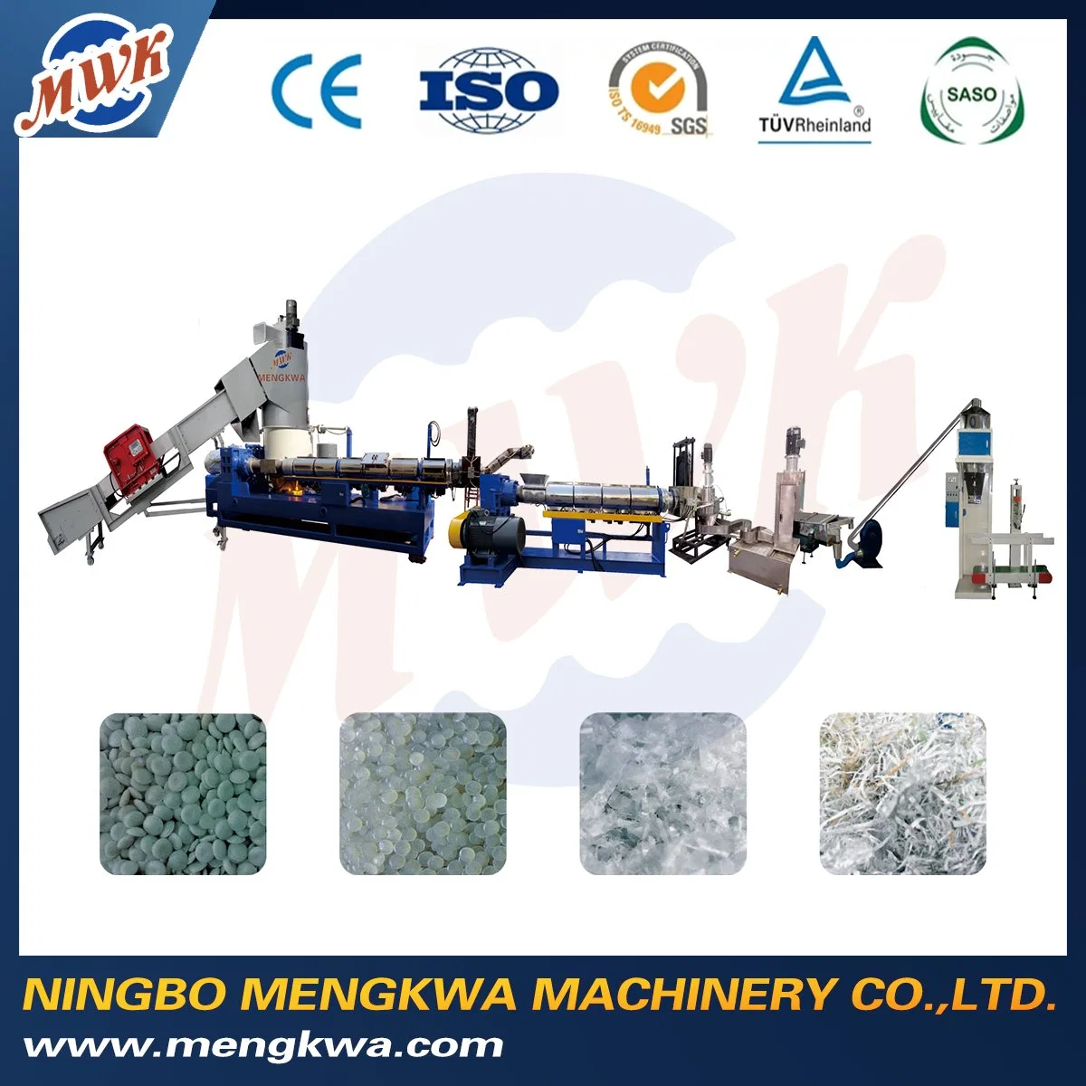 Plastic Water Ring Pelletizing Machine Granulating Production Line Waste PP PE Plastic Film Water Ring Type Pelletizing Plastic Machine Cutting Pelletizing Line