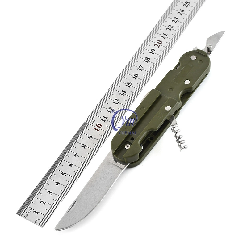 Yuemai heißer Verkauf Militär Edelstahl Outdoor Multifunktionales Geschirr drei Stück Set Messer, Gabel und Löffel