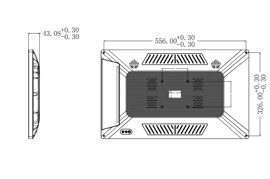 24 polegadas painel táctil USB Full HD visor LCD