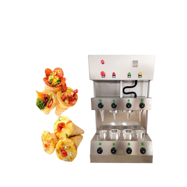 110V/220V Dairy Sweet Edible Crispy Sugar Wafer Kono Waffle Cup Maker Snow Pizza Cone Machine