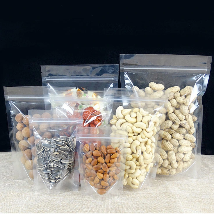 Food Grade Laminated Plastic Bag Transparent Zipper for Coffee Bean, Tea, Pet Food