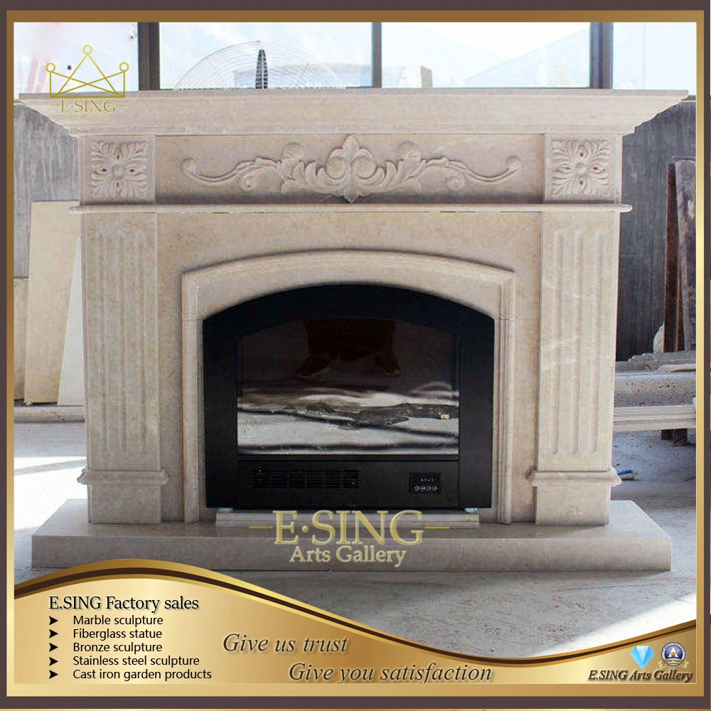 Decorative Hand Carved Marble Fireplaces for Home