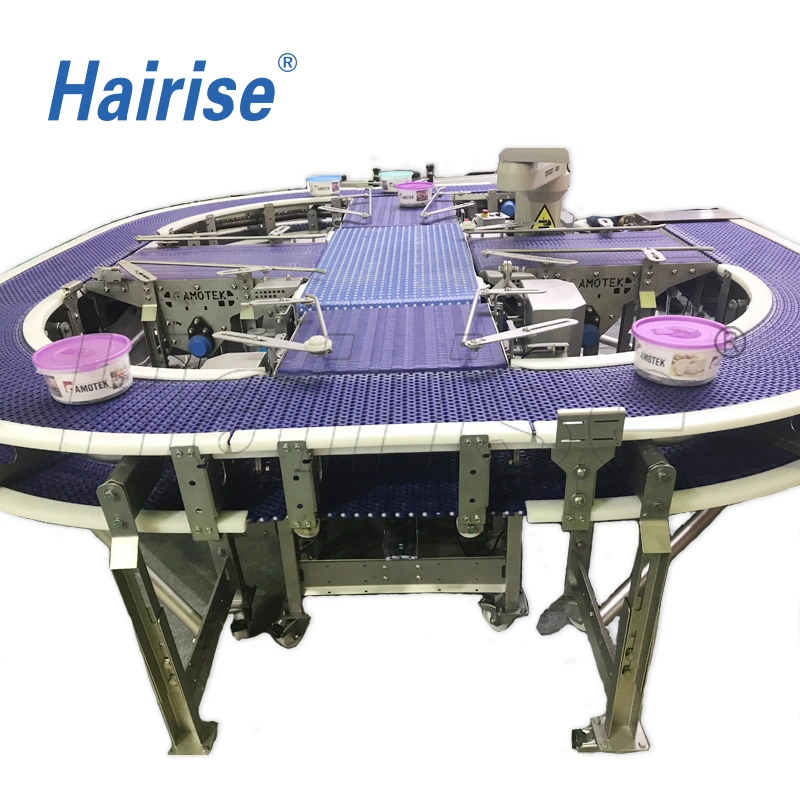 Hairise Food Grade Modular Belt Conveyor System Used for Package & Logistic Industry Wtih FDA& Gsg Certificate