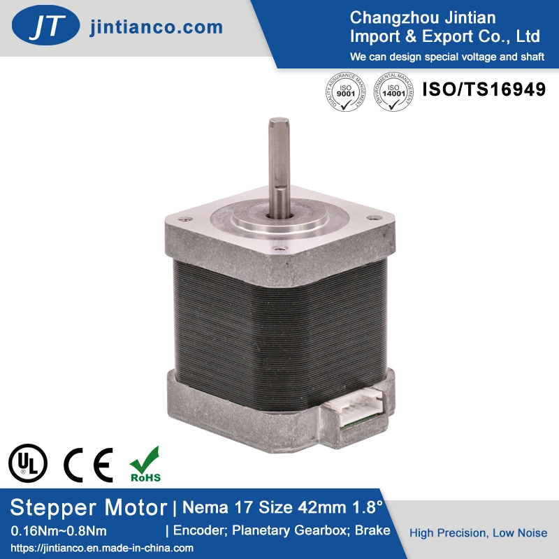 NEMA 17 Open Loop Permanent Magnet Step Stepper Motor Car Motor Kit with Plug-in Connector