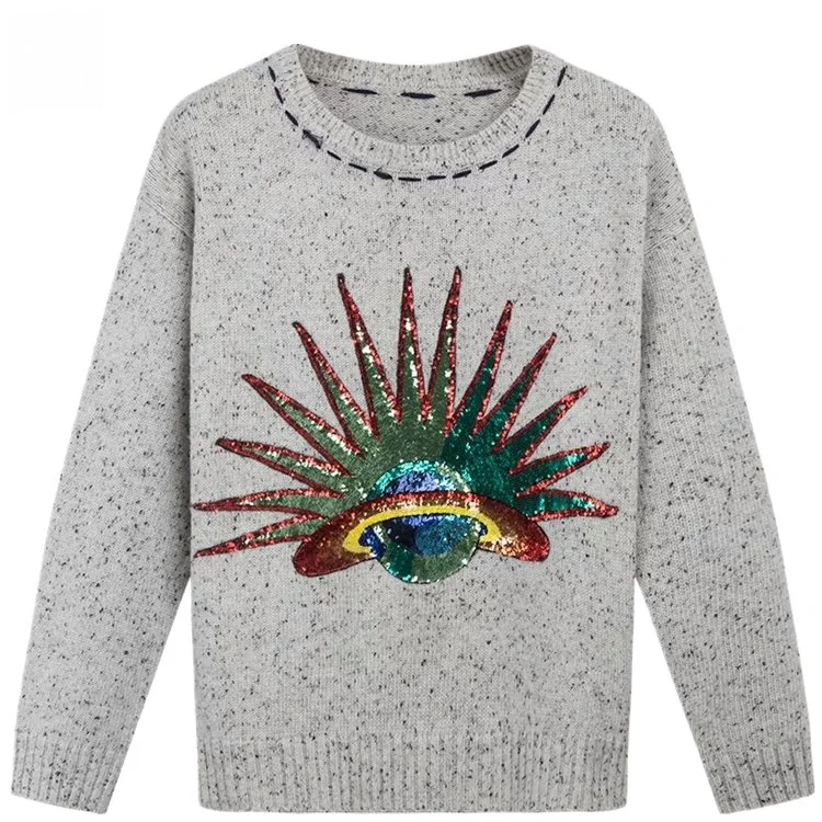 New Styles Beadwork Fashion Wool&Cotton Women Sweater