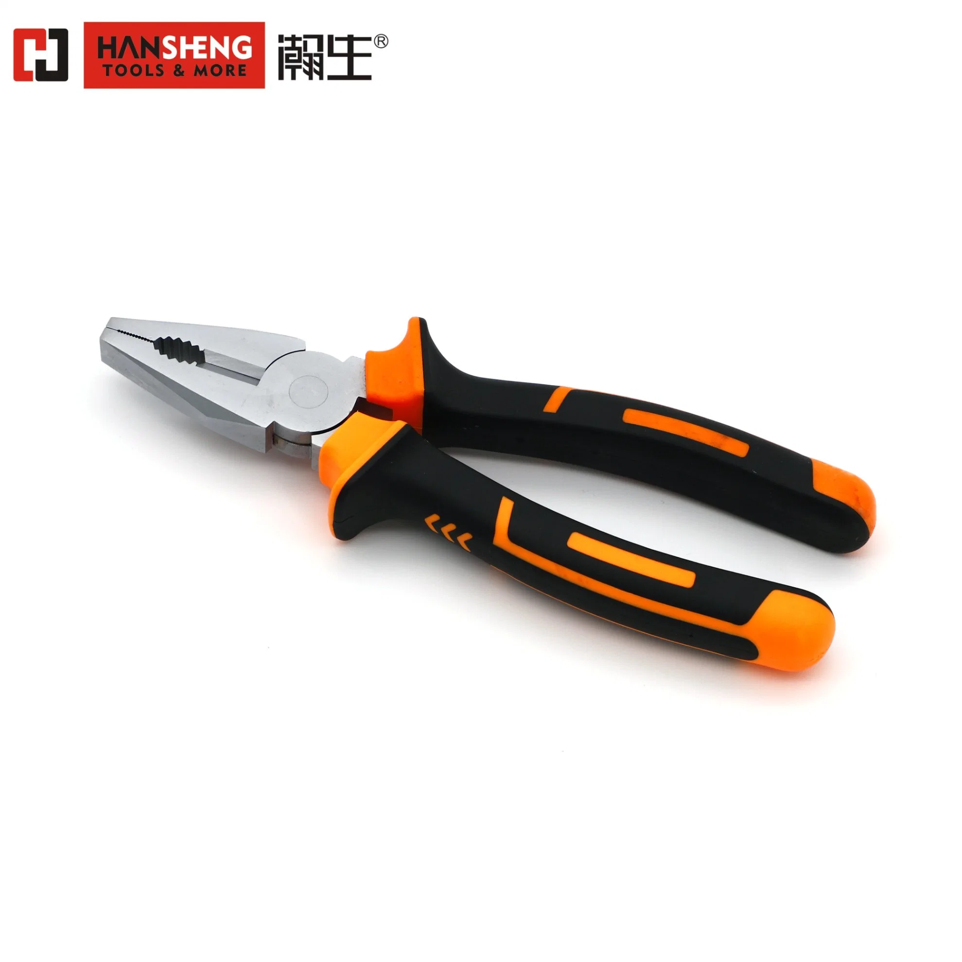 Pinces professionnelles, pinces universelles, 6", 7", 8", Haute qualité, outils à main, outil de fixation, en Cr-V, nickelé, Poignée en PVC, type allemand