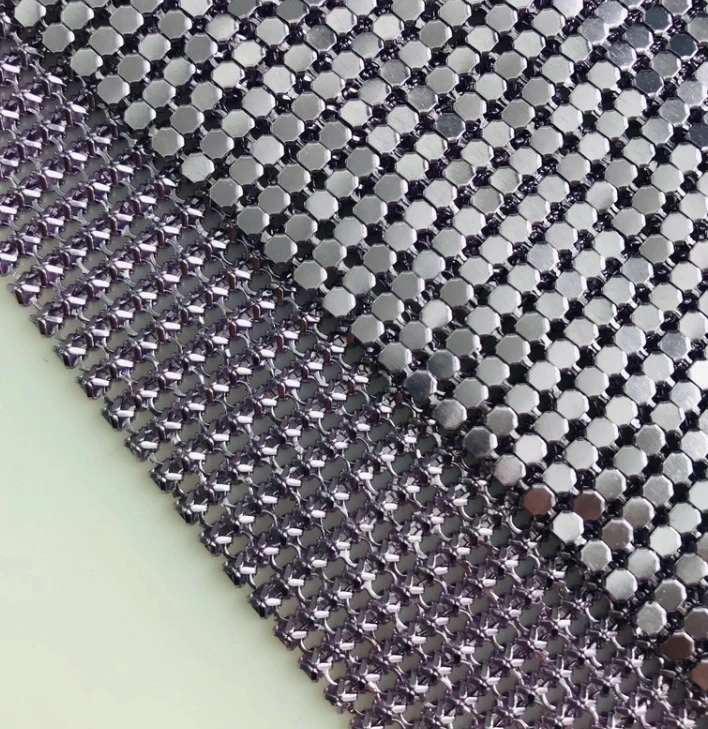 Aluminum Chainmail Fabric Metallic Sequin Cloth for Garment Hang Bag