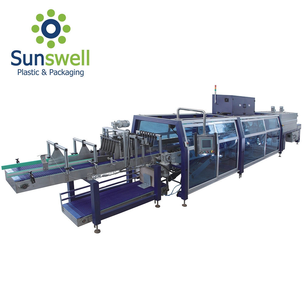 Sunswell termoencogible de excelente calidad envoltura retráctil de sellado térmico para agua embotellada 8-10 Packs/min.