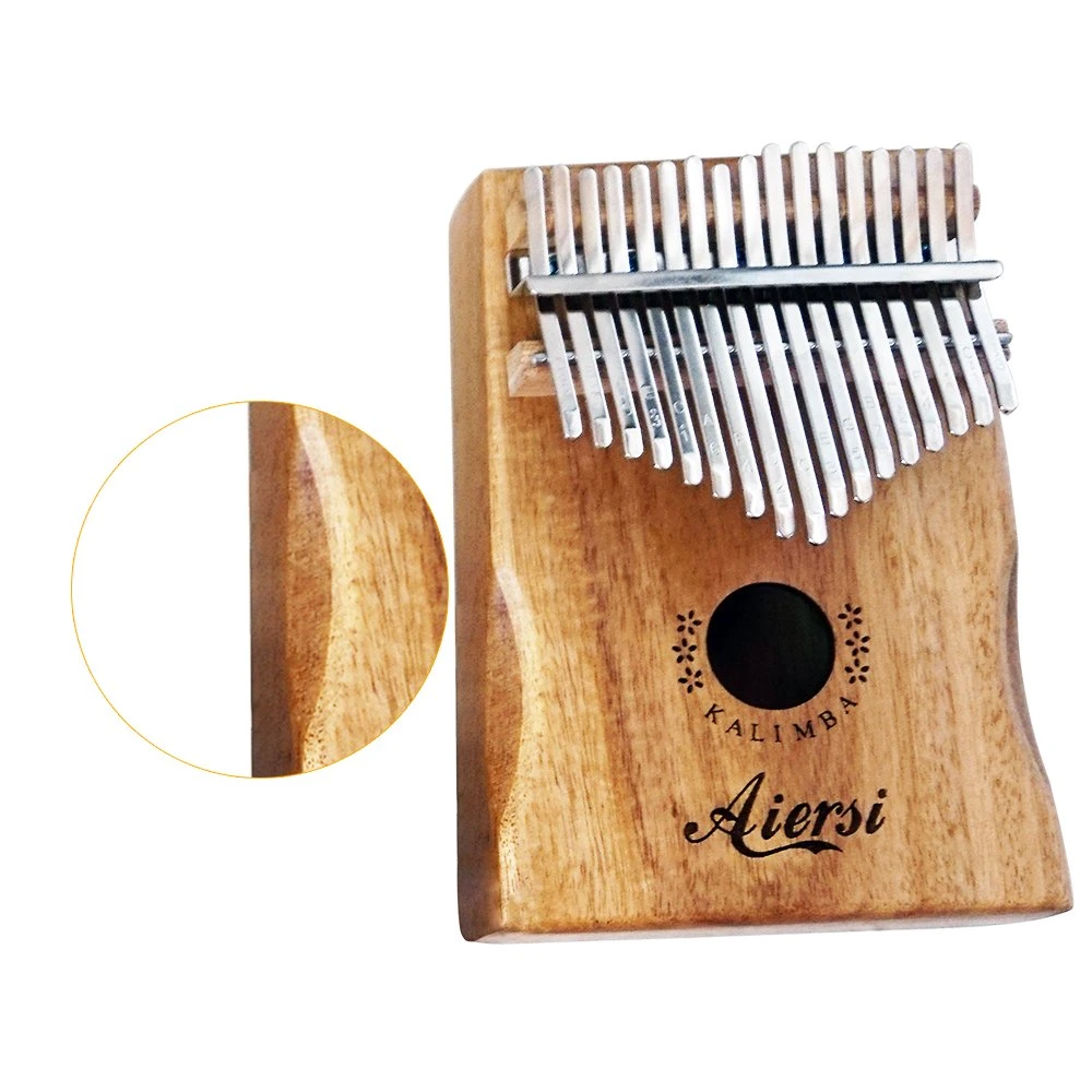 Aiersi Solid Koa Wood 17 Keys Kalimba Keyboard Thumb Piano Educational Musical Instruments