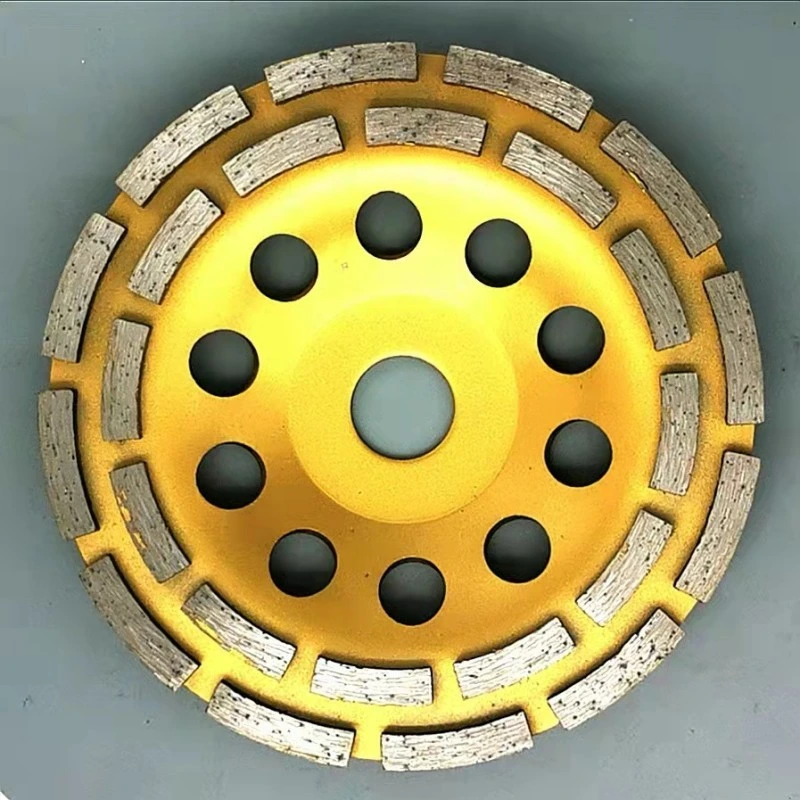 Manufacture Directly Supply 7inch 180mm Abrasive Tools Diamond Cup Wheel Double Grinding Wheel Grinding Pad for Granite Stone Polishing