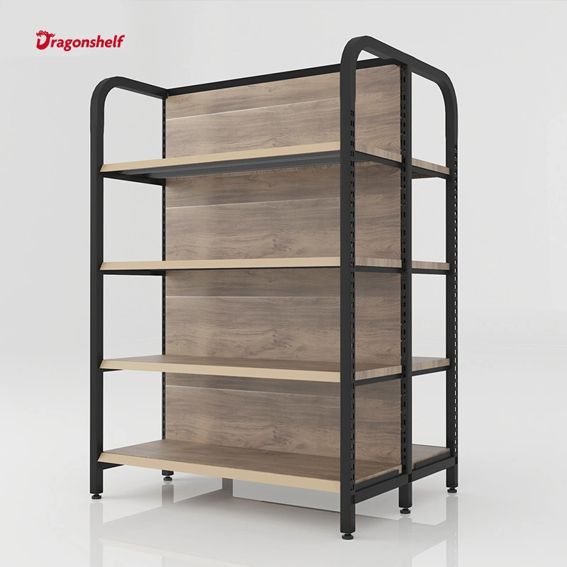 Dragonshelf Shelves Supermarket Store Fruits and Vegetable Display Supermarket Wooden Grain Shelf