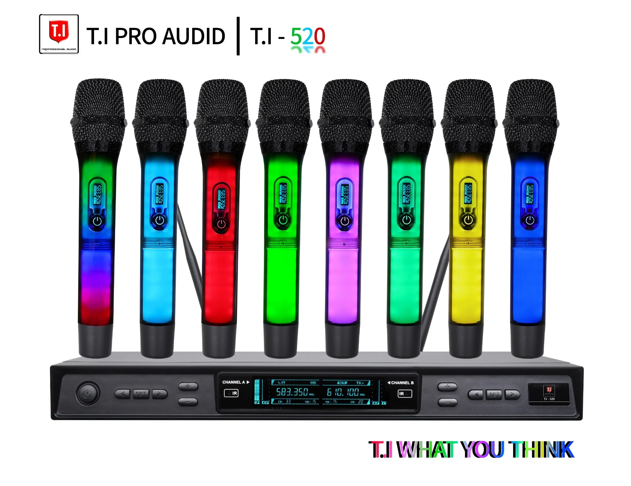 T. I-520 The Global's First Light-Emitting Microphone Wireless Bluetooth Mics