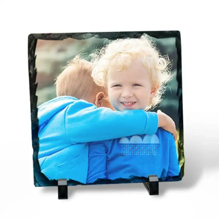 Square Rock Sublimation Pictures Printed New Products White Sublimation Rock Photo Frame