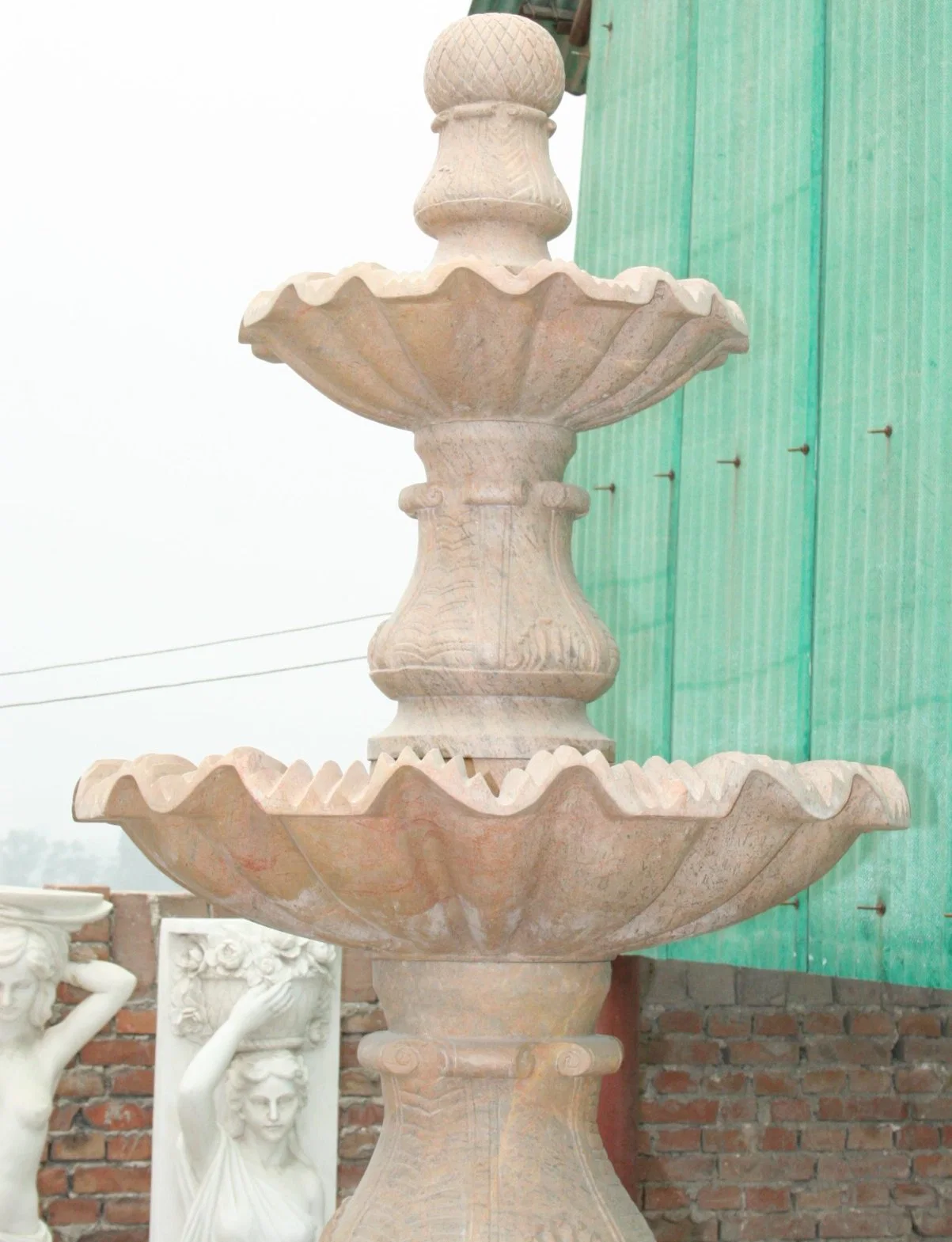 Home Garden Use Outdoor Marble Sculpture Water Fountain (SYMF-066)