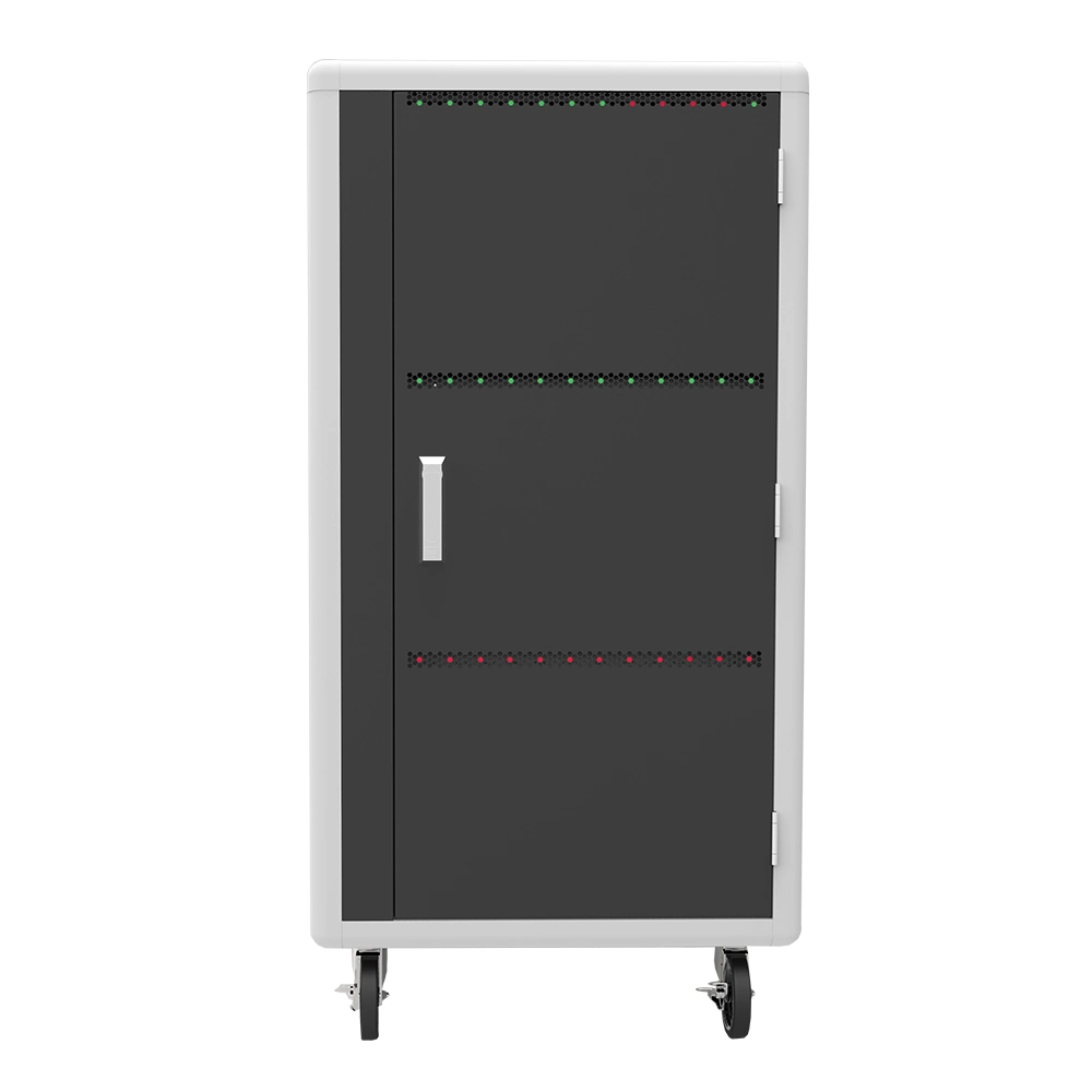 36way Intelligent Laptop Charging Cart Cabinet with Type-C Outlet and UV Ray Light