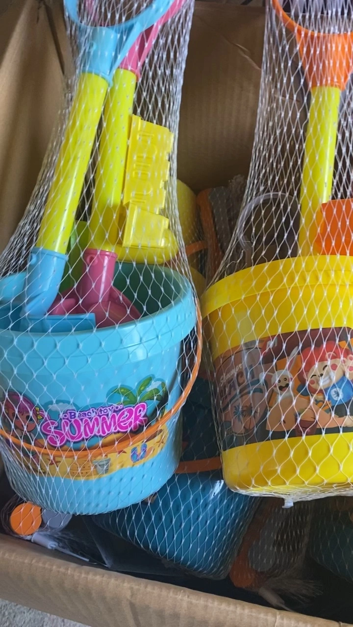 Conjunto de Brinquedos de praia infantil pá de plástico espessadas balde pequeno