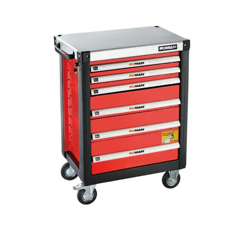 Fixman Factory Price Steel 6 Drawers Storage Tool Cabinet Rolling Trolley