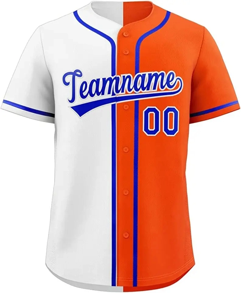 100% Cotton Baseball Wear Jersey Personalized Two Toned Sports Casual Shirt