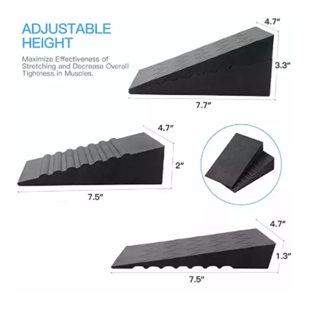Bloque de cuña Deadlift deporte Squat Squat camilla de la pantorrilla de la rampa inclinada pendiente junta para Squat