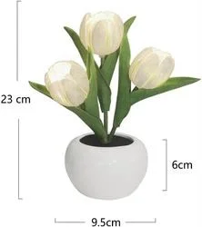 Factory Shipping LED Tulip Table Lamp Bedside Night Lamp Flower Desk Light Romantic for Home Decor