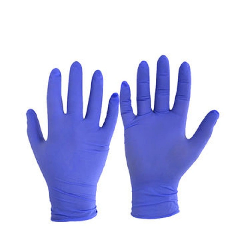 Gants d'examen en nitrile, qualité médicale, Non-Sterile Powder-Free, jetables, de la sécurité alimentaire, l'Indigo de couleur, de taille moyenne