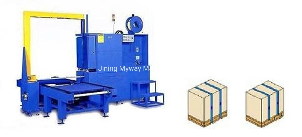 Full-Automatic Sealing Head Movable Pallet Strapping Machine Suitable for Online Packing