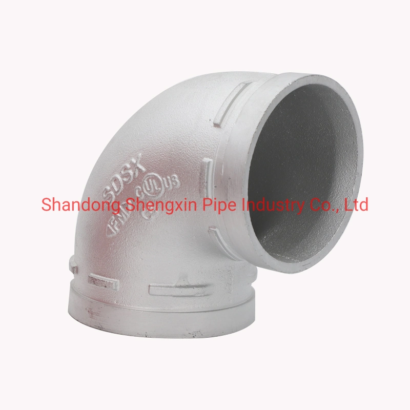 Ductile Iron Grooved Fitting/ Elbow FM, UL, CE for Fire Protection Red