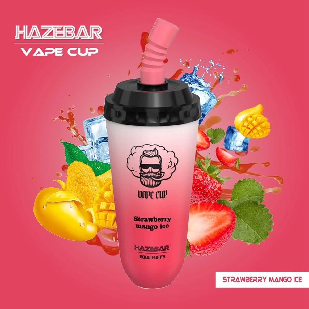Hazebar Mesii Mini Cup 6000 Puffs Disposable/Chargeable Vape Pen 6K Puff Bar Fruit Flavors Mesh Coil Vaporizer vape