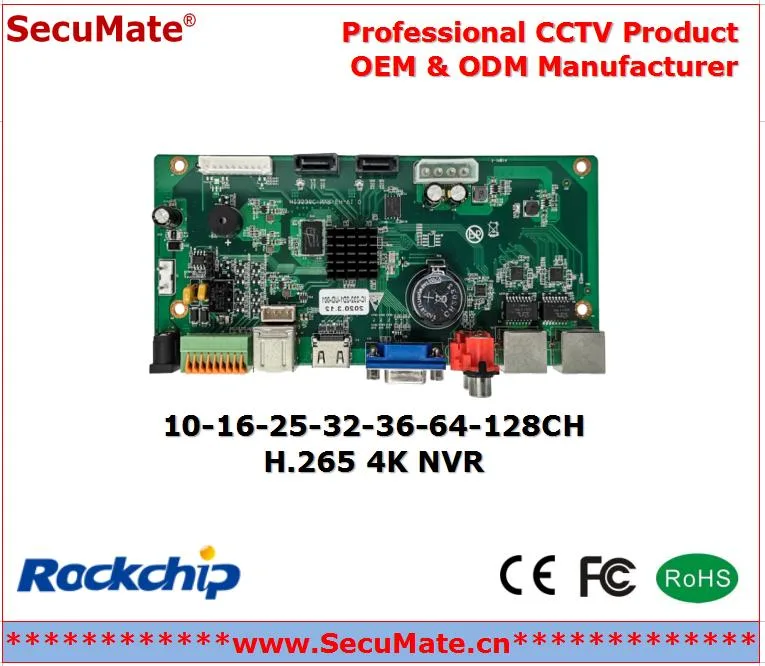 Ingenic Novatek Enz Seeeasy Application 32 Channel CCTV Camera Network NVR Board Supplier Camera PCB Board