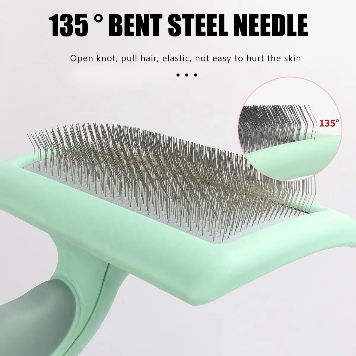 New Arrival Bent Steel Needle Pet Grooming Slicker Brush