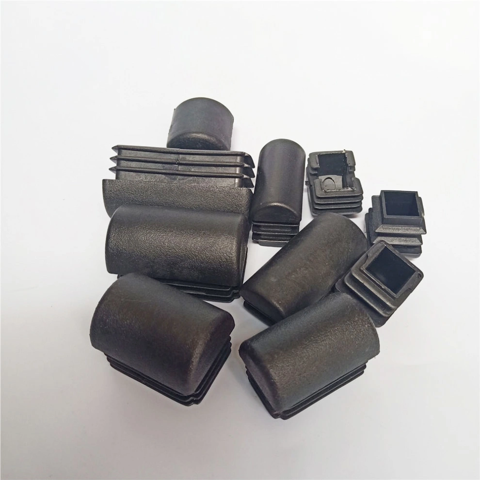 Furniture Square Arched Tubing Black Plastic Pipe End Caps Tubing Insert Plugs Rubber Product Rubber Part