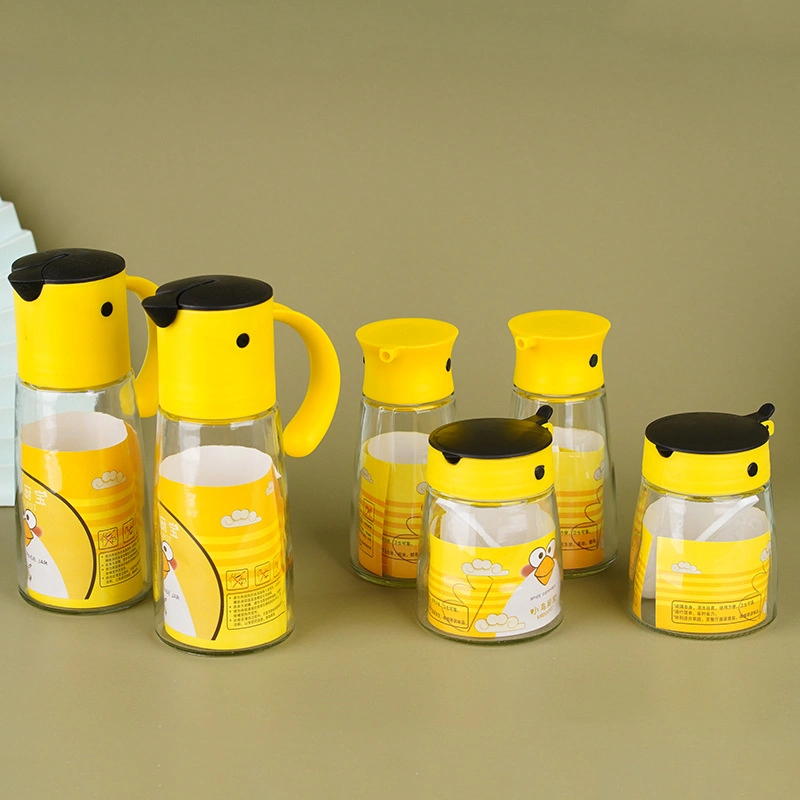 Kitchen Supplies Leak-Proof Glass Oil Pot Seasoning Jar New Bird Utensil Set