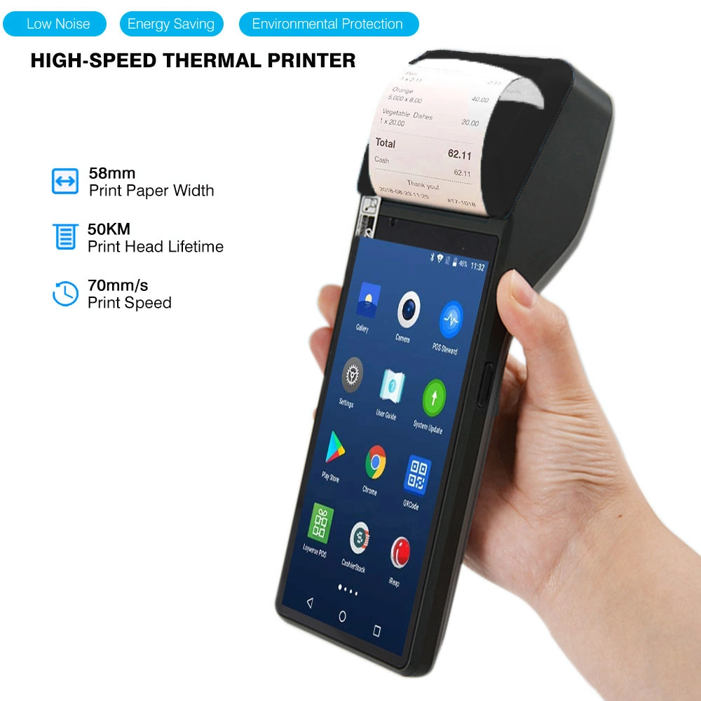 Hot Sell 4G Android POS Kasse Maschine Handheld POS Terminal mit Drucker (Z300)
