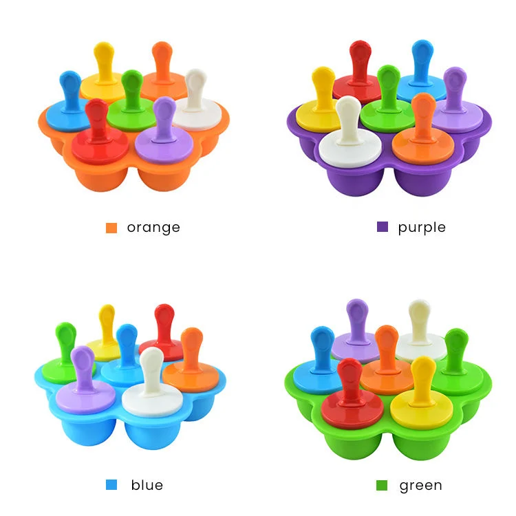 Food Grade Silicone BPA Free Silicone Homemade Popsicle Ice Lolly Pop Maker Popsicle Mould Ice Cream Mold for Kids