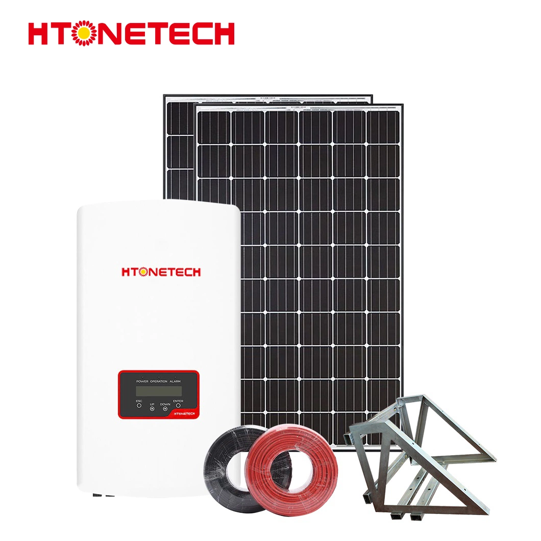 Htonetech 5kw Hybrid Solar Inverter on Grid off Grid Solar Panel 375W China Suppliers 5kw 3kw 5kw on Grid Hybrid Solar Wind Power System