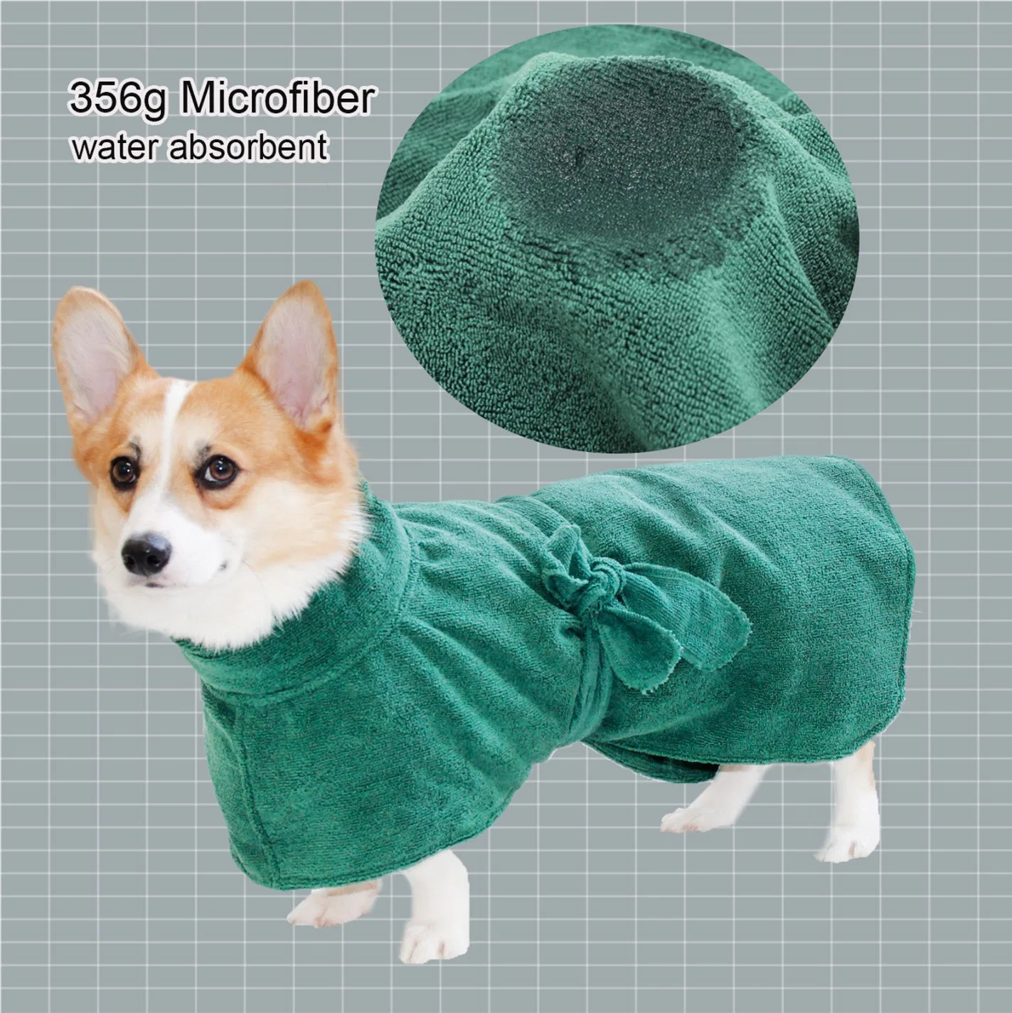 Super Absorbent Microfiber Fast Dry Pet Product Soft Dog Bathrobe Pet Product