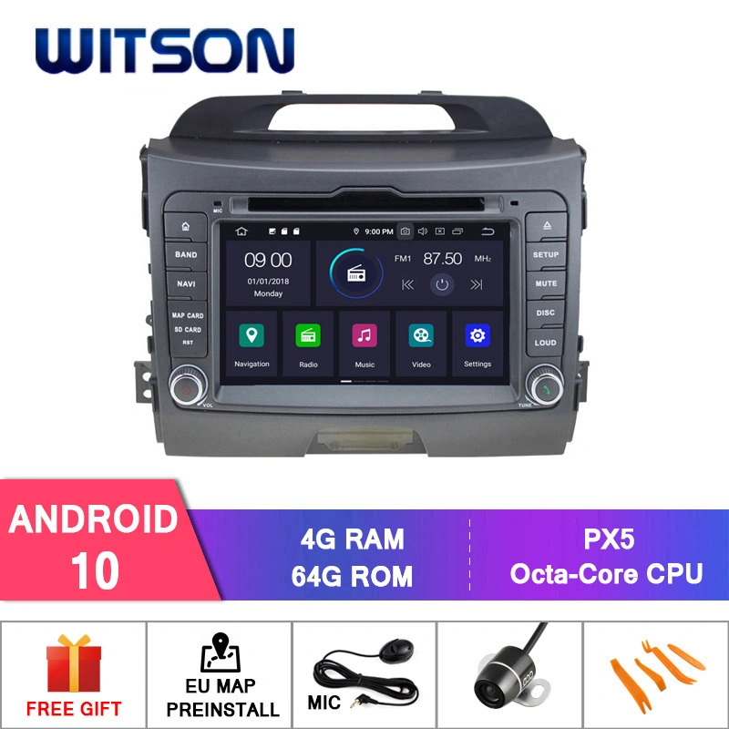 مشغل Wetson Android 10 Car Radio Bluetooth في KIA Sportage نظام تحديد المواقع العالمي للوسائط المتعددة للصوت المركبة 2010-2012