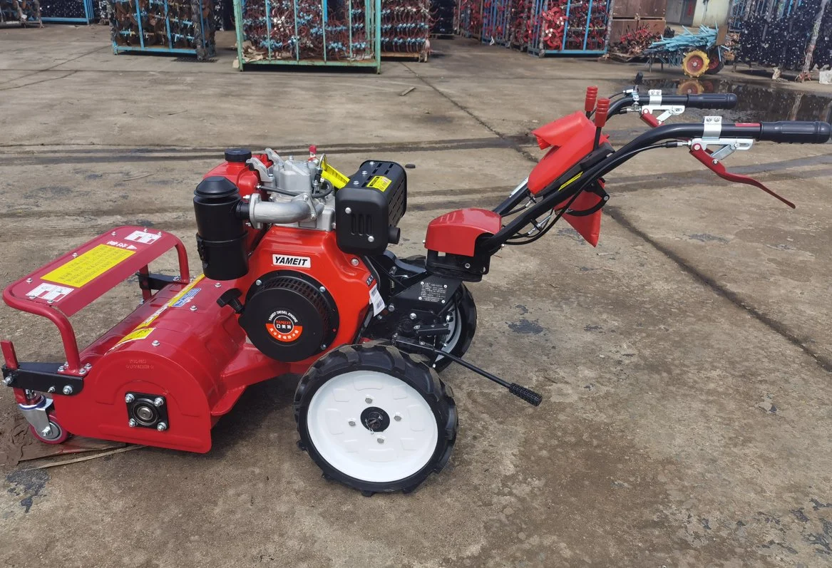 Liying Mini Power Tiller Straw Crusher Flail Mower Machine Grass Shredder Returning Machine