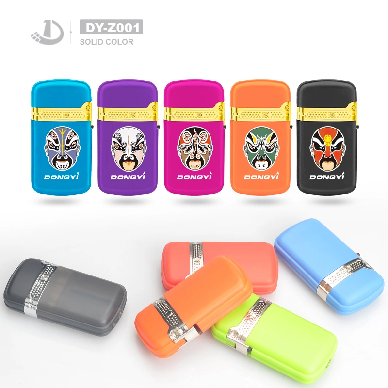 2022newest Style Flip Turbo Windproof Refillable Gas Lighter with Chinese Traditional Opera Culture