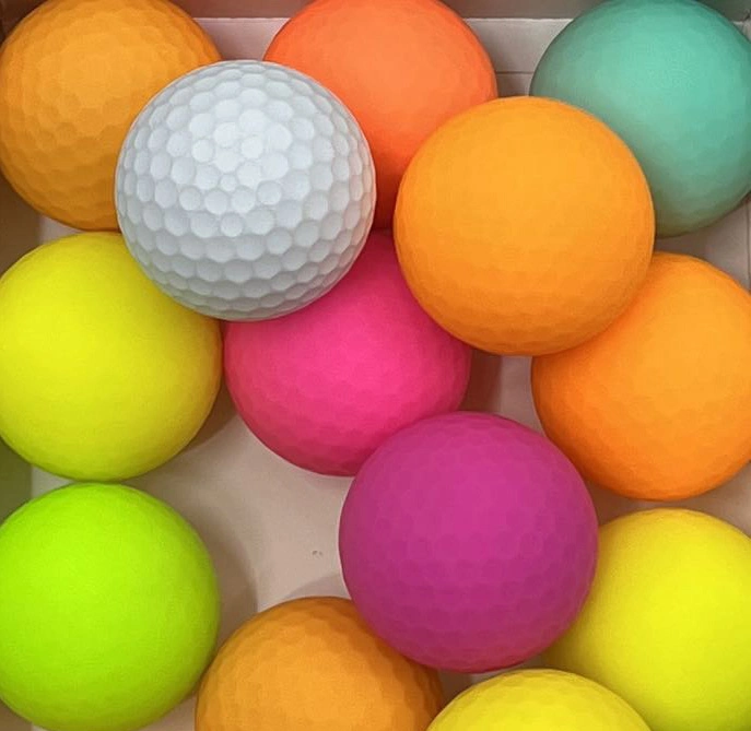 Color Golf Ball Manufacturer Custom Logo Surlyn Urethane Golfball Matte Colorful Golf Balls