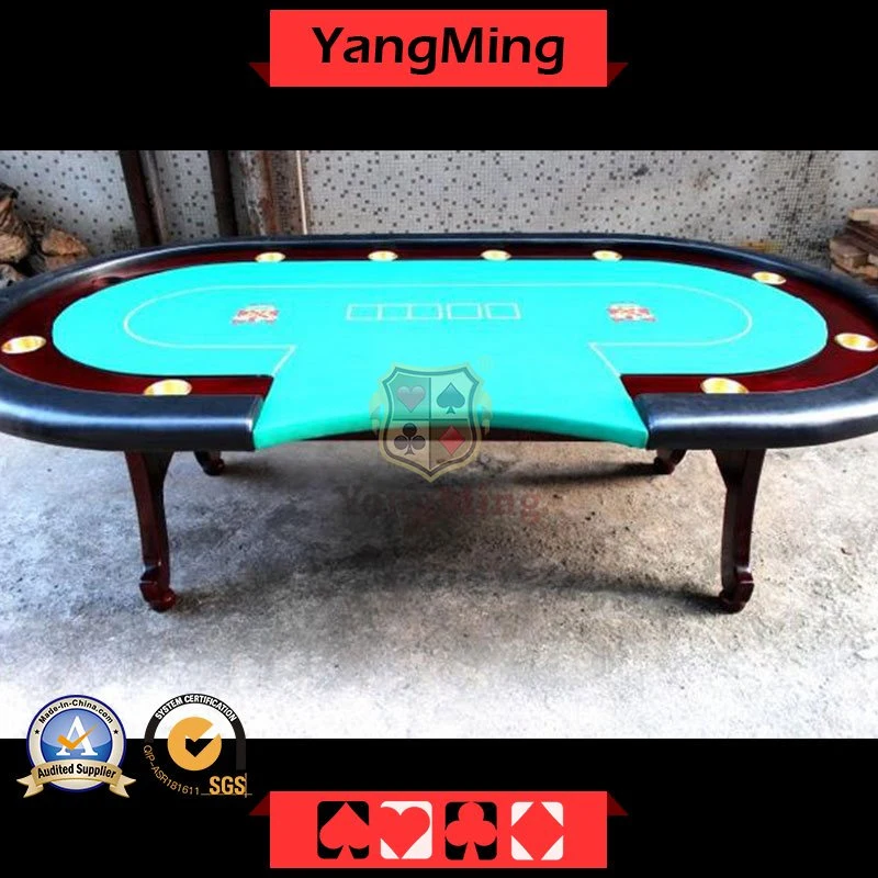 Gambling Table Texas Holdem Poker Table Economical Model Factory Style Dedicated Texas Poker Game Table with 10 Seats Ym-Tb019