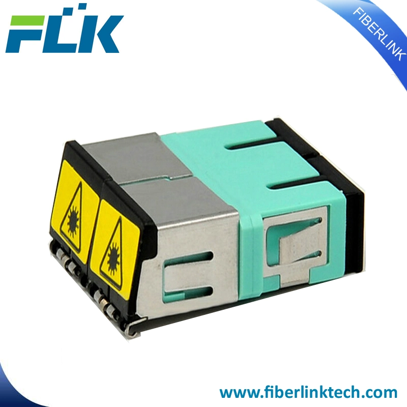 FTTX FTTH Fiber Optic Sm mm Auto Open Shutter Sc Adapter Upc/APC with or Without Flange