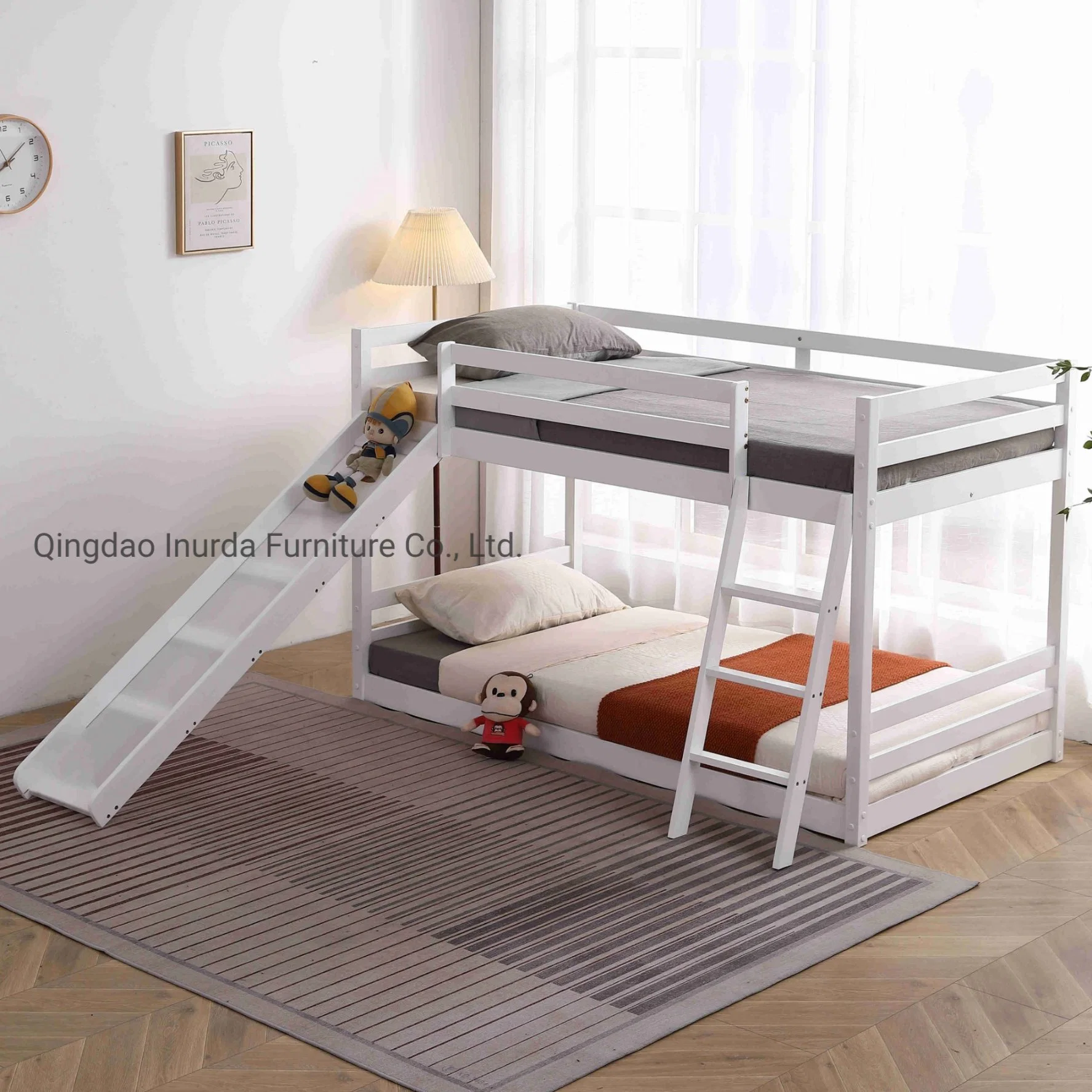 Kinder′ Schlafzimmer Möbel Holzetagenbett mit Treppen und Folien