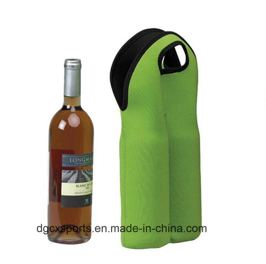 La moda de alta calidad 750ml de neopreno doble bolsa de enfriador de vino botellas